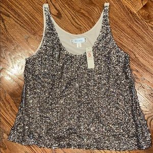 Gold Sleeveless Sequin Top
